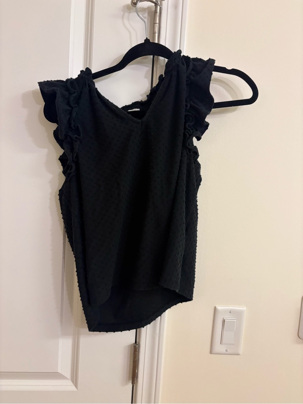 J. Crew Black Textured Top